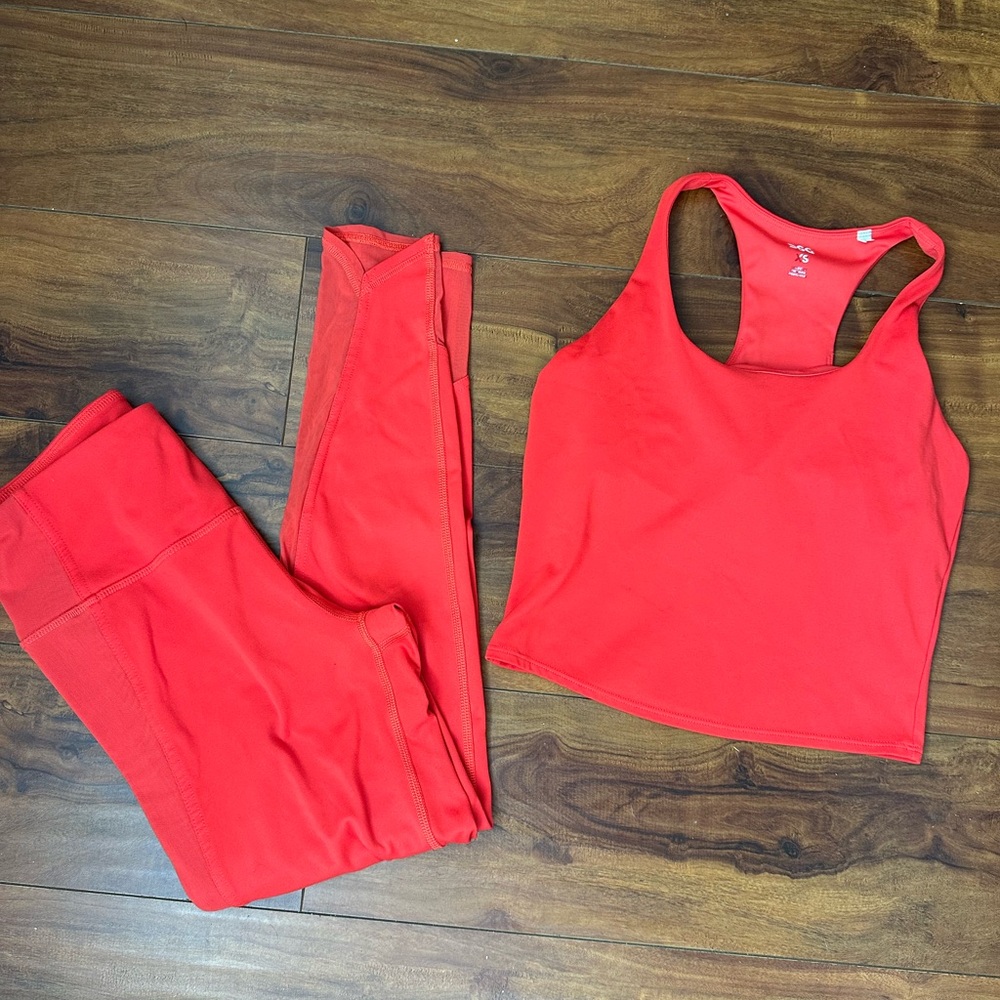 DSG Bold Red Tank Top & Leggings